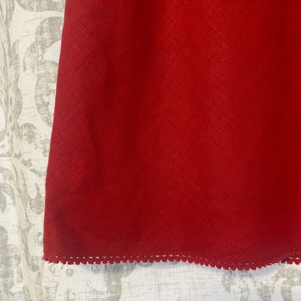 Zara Red A-Line Skirt